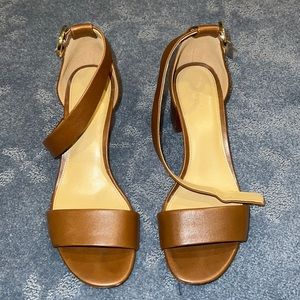 Michael Kors Brown Mini Heel with ankle strap size 6.5M